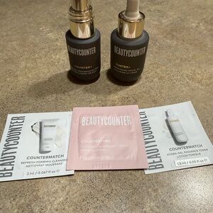 Beautycounter Brightening Facial Oil & Overnight Resurfacing Peel plus Samples